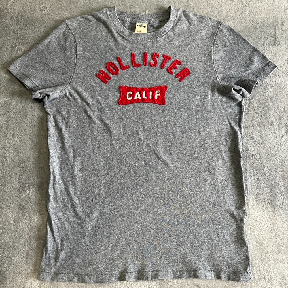 VTG Hollister T-Shirt Womens Large Short Sleeve Spellout Y2K Surfer Skater